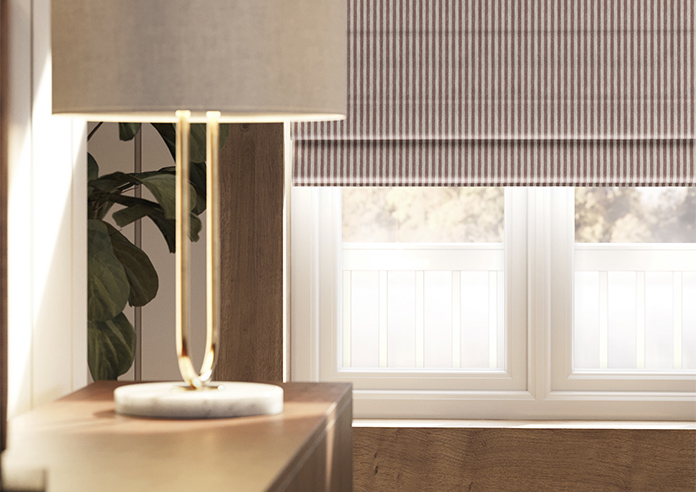 Emily Bond Oscar Stripe, Raspberry - Twist&Fit Roman Blind - Image 5